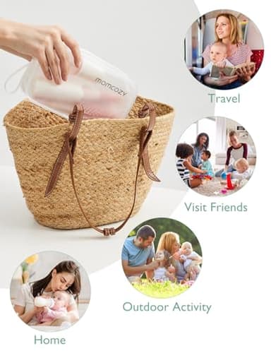 Momcozy Bottle Brush Kit, Innovative Push-Press Design for Better Cleaning - Baby Bottle Cleaner Brush for Baby Bottle, Breast Pumps, Nipples, and More - Can Generate Foam for Better Cleaning, Pink - Image 4