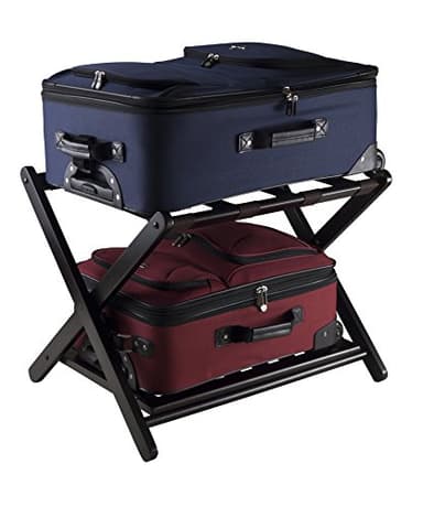 Winsome Reese Luggage Rack with Storage Shelf, for Guest Room, Bedroom, Foldable, No Assembly, Espresso - Image 5