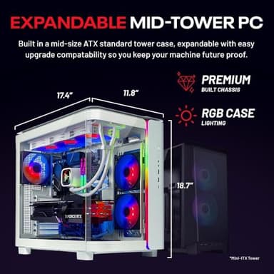 Skytech King 95 Gaming PC Desktop, Intel i7 14700F 2.1 GHz (5.3GHz Turbo Boost), NVIDIA RTX 5070 12GB GDDR7, 1TB Gen4 SSD, 32GB DDR5 RAM 6000 RGB, 850W Gold PSU, 360mm ARGB AIO, Wi-Fi, Win 11 Home - Image 7