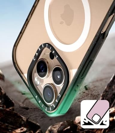 CASETiFY Impact Case for iPhone 16 Pro [Slim / 8.2 ft. 4X Military Grade Drop Protection/Compatible with Magsafe] - Eleanor - Clear Black - Image 4