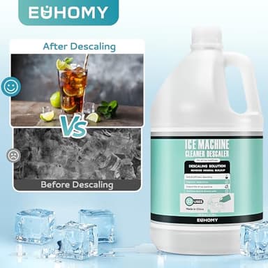 EUHOMY 33 Uses Ice Machine Cleaner Descaler (1 Gallon / 3.75L), 128 Fl OZ Ice Maker Cleaner, Ideal Universal Descaling Solution for All Brands Ice Maker, Single Use Coffee and Espresso Machines - Image 5