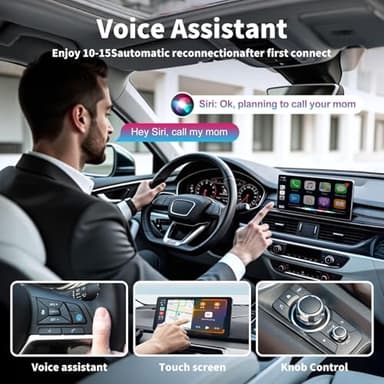 iHeylinkit 2 in 1 carplay Wireless Adapter & Mini Android Auto with Fast Stable Connection, Wired to Wireless Auto Car Adapter, Compatible with iphone10+ & Cars from 2016 (Black) - Image 6