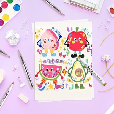 Arrtx 30 Colors Acrylic Paint Pens for Rock Painting, Art Supplies, Fabric Paint, Waterproof Paint DIY - Image 5