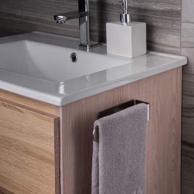 Taozun Hand Towel Holder/Hand Towel Ring - Self Adhesive Bathroom Towel Bar Stick on Wall, SUS 304 Stainless Steel Brushed - Image 4