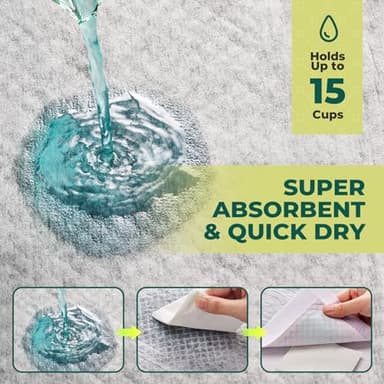 Cat Pads Refills for Tidy Cats Breeze Litter System - Super Absorbent 6-Layer Pads for Odor Control, Activated Carbon - 16.9" x 11.4" - Pack of 40 Litter Box Replacement Pads - Image 3