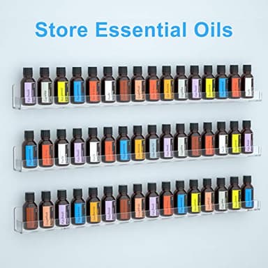 FEMELI 24 Inch Nail Polish Wall Rack: 6 Shelves Clear Acrylic Nail Polish Holder Organizer for 130-180 Bottles (24 Inch, Clear) - Image 7