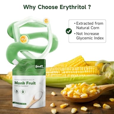 SPICEEL Monk Fruit Sweetener with Erythritol - White Sugar Substitute, Coffee, Tea, Gluten Free, Vegan, Sugar Replacement(1lb) - Image 4