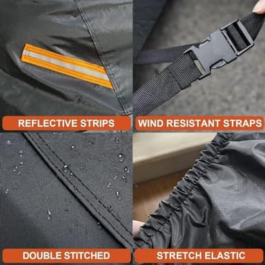 Kayme Car Cover Waterproof All Weather for Large Sedan,Outdoor Cover Fit for Ford Crown Victoria, Cadillac DTS, Grand Marquis, Lincoln Continental Town Car, Chevy Impala Caprice (209 to 218 inch - Image 5