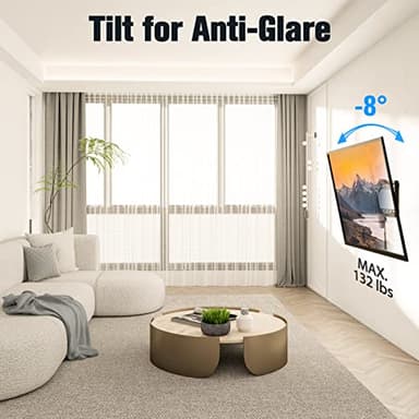 Mounting Dream UL Listed TV Mount for Most 37-75 Inch TV, Universal Tilt TV Wall Mount Fit 16", 18", 24" Stud with Loading Capacity 132lbs, Max Vesa 600 x 400mm, Low Profile Flat Wall Mount Bracket - Image 2