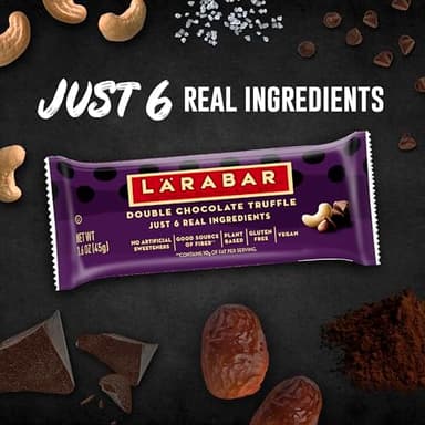 Larabar Double Chocolate Truffle, Gluten Free Vegan Fruit & Nut Bars, 6 ct - Image 3