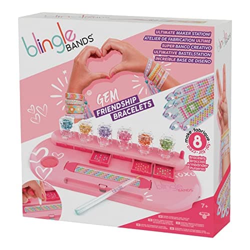 Blingles Bands DIY Gem Friendship Bracelet, 8 Band Deluxe Studio - Arts & Craft Activity for Ages 7 and Up, Multicolor (25204) - Image 1