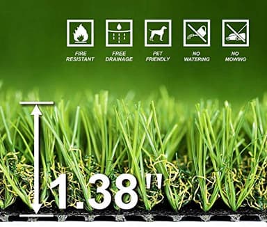 Conscience Trading Artificial Grass 5 FT x 13 FT (65 Square ft) Synthetic Thick Lawn Astro Turf Carpet Perfect for Indoor/Outdoor Fake Grass Rug (5FTx13FT (65 Square ft)) - Image 2