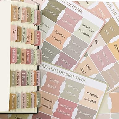 Mr. Pen- Bible Tabs, 75 Boho Theme Laminated Tabs for Women and Men, Study Bible Index, Book Labels - Image 9