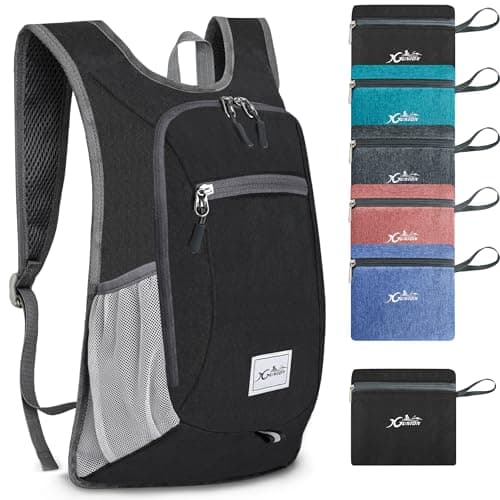 Xgunion Small Travel Backpack - Lightweight & Foldable, 10L Capacity, Packable & Camping Hiking Daypack for Women & Men (Black) - Image 1