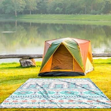 HIHOHO Beach Blanket Waterproof Sandproof Extra Large Beach Mat 79" X 83"/120"x108"for 1-8 Adults Quick Drying Durable Outdoor Picnic Mat for Beach Travel Camping Hiking - Image 4