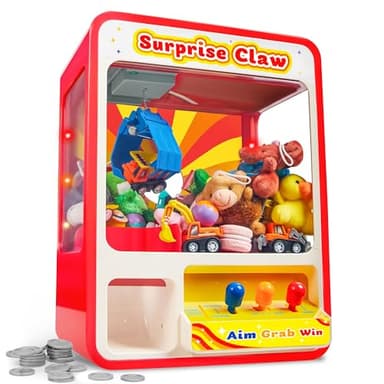 JOYIN Claw Machine Arcade Toy with LED Light & Adjustable Sound, Rechargable Dispenser Toys Mini Vending Machine for Kids - Perfect Christmas & Birthday Big Gifts for Kids, Ages 3+ - Image 1
