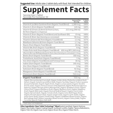 Garden of Life Organics Prenatal Vitamin: Folate for Energy & Healthy Fetal Development, Non-constipating Iron, Vitamin C, B6, B12, D3 – Organic, Non-GMO, Gluten-Free, Vegan, 30 Day Supply - Image 6