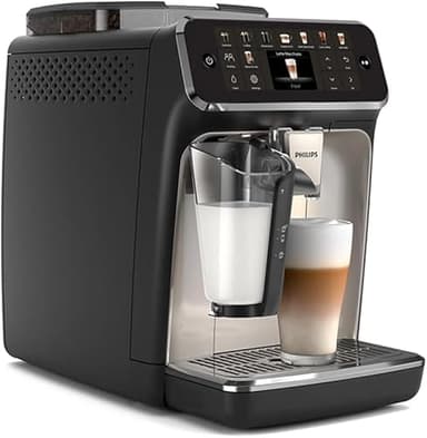 Philips 5500 Series Fully Automatic Espresso Machine, LatteGo Milk System, Integrated Grinder, 20 Hot & Iced Coffee Pre-Sets, SilentBrew, 15-Bar, Black Chrome (EP5544/94) (Renewed) - Image 3