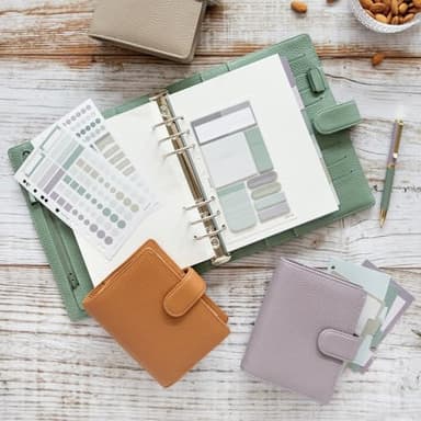 Filofax Norfolk Organizer, Pocket Size, Lavender - Soft, Full-Grain Leather, Six Rings, Week-to-View Calendar Diary, Multilingual, 2025 (C022638-25) - Image 8