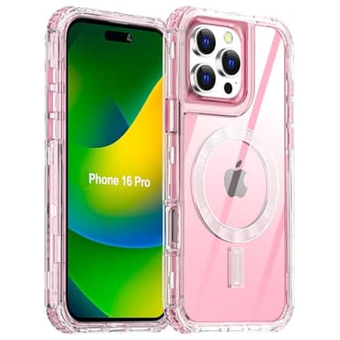 AICase for iPhone 16 Pro Case,Clear Built for MagSafe,3 in 1 Heavy Duty Drop Protection Rugged Shockproof/Drop/Dust Proof 3-Layer Protective Durable Magnetic Phone Cover for iPhone 16 Pro 6.3"_1 - Image 1