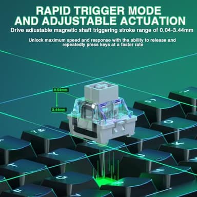 Aula WIN60 HE - 60% Mechanical Gaming Keyboard Wired, Magnetic Switch Hot Swappable, Adjustable Actuation Rapid Trigger Mode, 8000 Hz Polling Rate, RGB Small Keyboard 60 Percent Compact Design for PC - Image 5