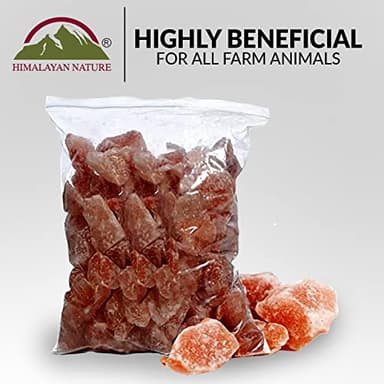 Himalayan Nature 100% Authentic Himalayan Pink Salt Chunks, 10 LBS, Animal Feed Salt Block, Plastic Bag of Salt Chunks for Deer, Horse & Animals, Pack of 1 - Image 2