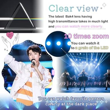 CROSSROAD 10x Binoculars for Adults and Children, Mini Pocket Binoculars, Waterproof Compact Binoculars for Bird Watching, Hunting, Concerts, Theater, Opera, Travel, Tourism, Japan Quality (Black - Image 7