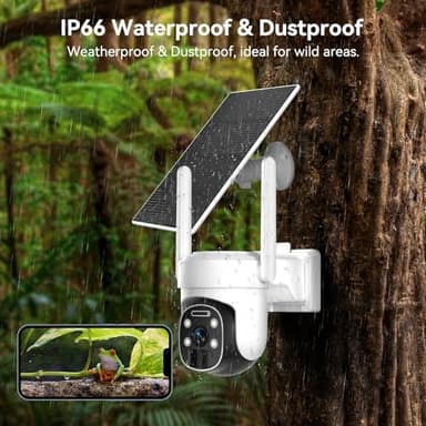 HUEVUE 4G LTE Cellular Security Camera Wireless Outdoor, 2K No WiFi Security Cellular Camera Solar Powered with Color Night Vision, PIR Motion Sensor AI Tracking for Farm/RV - Image 7