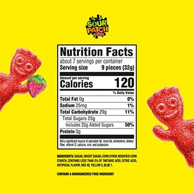 SOUR PATCH KIDS Strawberry Soft & Chewy Candy, Bulk Candy, 12-8 oz Bags - Image 2