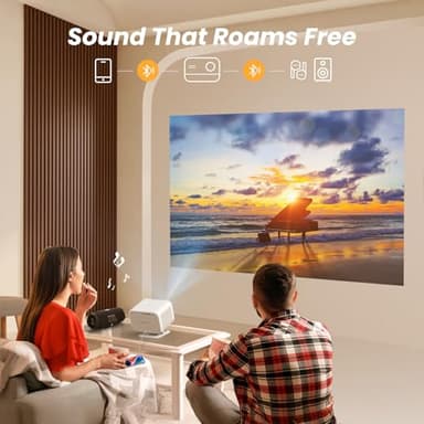 [Netflix-Licensed/Sound by JBL] Yaber L2 Plus Projector with WiFi and Bluetooth, Native 1080P Projector 4K Support, Auto Focus/Keystone Correction, Built-in Apps, Portable Proyector for Home & Outdoor - Image 6