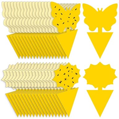 Fruit Fly Traps Fungus Gnat Traps Yellow Sticky Bug Traps 36 Pack No Harm and Odorless for Indoor Outdoor Use Protect The Plant - Image 1