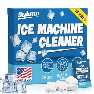 Sylvan Ice Machine Cleaner and Descaler Tablets | 30 Tabs | Made in USA | Nickel Safe Ice Maker Cleaner and Descaler | Universal Compatibility for Commercial & Residential Ice Makers - Image 1