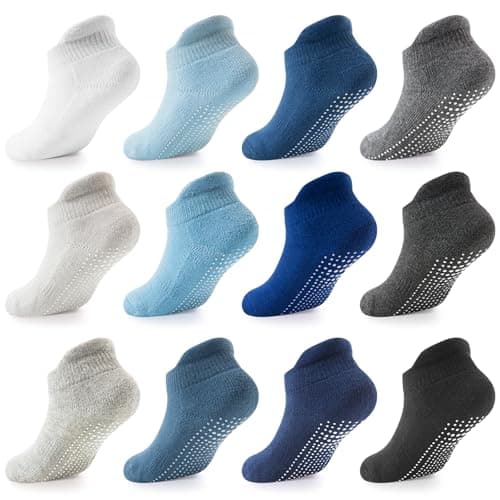 LA ACTIVE Non Slip Grip Ankle Boys and Girls Socks with Non Skid for Babies Toddlers and Kids Back to School 0-10 Years - Image 1