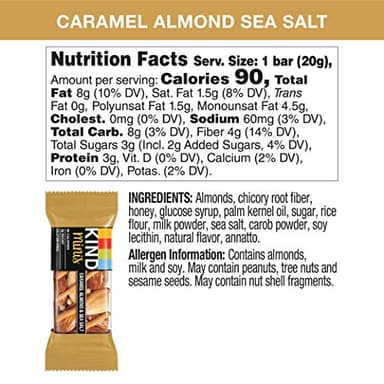 KIND Minis Healthy Snack Bar, Caramel Almond & Sea Salt, 3g Sugar, Gluten Free Bars, 0.7 OZ, (80 Ct) - Image 2