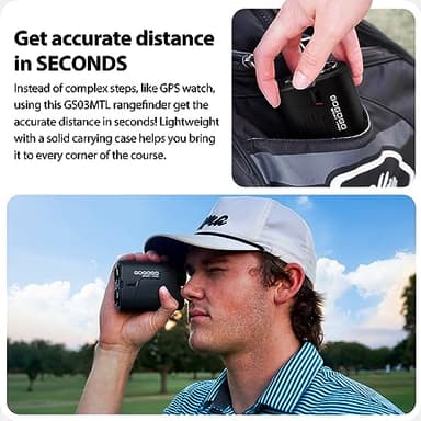 Gogogo Sport Vpro GS03 Laser Golf/Hunting Rangefinder, 1000/1200 Yards Laser Range Finder with 6X Magnification Ultra-Clear View, Lightweight, Slope, Pin-Seeker & Flag-Lock & Vibration - Image 5