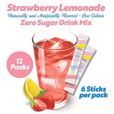 Sonic SINGLES TO GO! Sonic Singles to Go Powdered Drink Mix, Strawberry Lemonade, 6 Sticks per Box, (Pack of 3) - Image 4