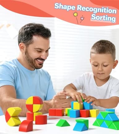 Asago Magnetic Blocks for Toddlers, Kids Building Toys, Creative Stacking Colorful Sensory Block with Magnet, Educational Construction Cubes Set for Boys Girls Children Ages 3 4 5 6 7 8 Year - Image 3