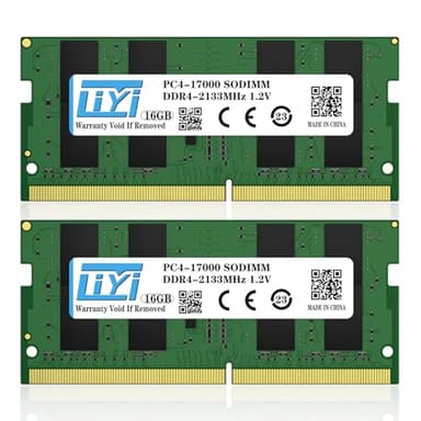 LIYI DDR4 32GB RAM (2x16GB) Kit DRAM 2133MHz PC4-19200 CL15 Unbuffered Non-ECC 1.2V Dual Channel 260Pin SODIMM for Intel and AMD Notebook Laptop RAM Computer Memory Upgrade modules - Image 1