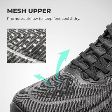 ALLSWIFIT Men's Slip On Walking Shoes Hands-Free Cushion Running Tennis SwiftPlush Non-Slip Comfortable Workout Gym Athletic Fashion Sneakers,Size 13,Black,AMUMRS2512 - Image 5