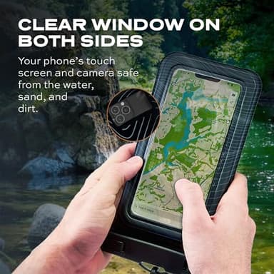 Statik MarCase Waterproof Phone Pouch - Floating Waterproof Bag, Light Reflective Stripes for Easy Phone Retrieval, Designed with WakeSurf World Champion Noah Flegel, Phones up to 7 inch (Black) - Image 4