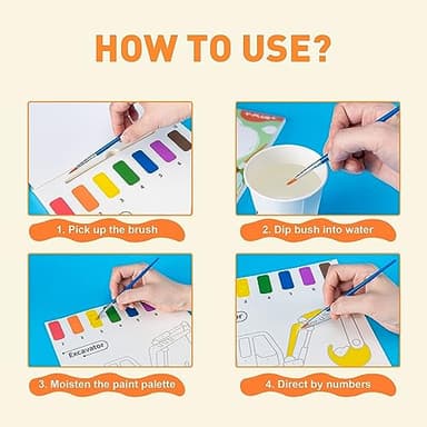 YPLUS Paint with Water Books for Toddlers, Art Craft Toys Watercolor Painting Paper for Kids Gift for Drawing with Brush - 3 Themes - Image 3