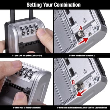 Master Lock High Capacity Key Lockbox, Combination Dial, Removable Shackle - Image 8