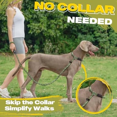 Fida Durable Slip Lead, 6 FT x 1/2" Heavy Duty Loop Leash, Comfortable Strong Rope for Large, Medium Dogs, No Pull Pet Training with Highly Reflective, Green - Image 5