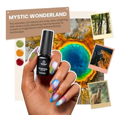 Beetles Gel Nail Polish Kit with U V Light - 68 Pcs Gel Nail Kit 45 Colors Mystic Wonderland Set Soak Off Manicure Tools Nails Stuff Red Green Nude DIY Salon Gifts for Women Teens Girls - Image 2