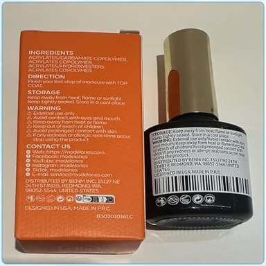 modelones Gel Top Coat, 15ml No Wipe Gel Nail Polish High Gloss Top Coat Shiny Long Lasting Clear Top for Acrylic Nails, Need U V/LED Lamp for Home DIY Gift and Summer Nail Salon - Image 9