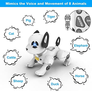 Remote Control Robot Dog Toy, RC Dog Programmable Smart Interactive Robotic Pets, RC Stunt Robot Toys Deg Imitates Animals Music Dancing Handstand Push-up Follow Functions for Boys Girls Toy - Image 5