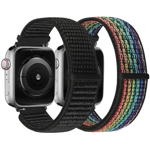 WolliLe Nylon Sport Loop Band Compatible with Apple Watch Band 38mm 40mm 41mm 42mm 44mm 45mm 46mm 49mm Women Men, Soft Adjustable Replacement Strap for iWatch Series 10 9 8 7 6 5 4 3 2 1 SE Ultra 2/1 - Image 1