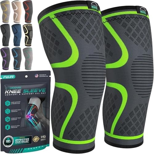 Modvel Foot & Ankle Brace Socks for Sprained Ankle Compression Sleeve - Plantar Fasciitis Relief Brace, Foot Support for pain Women & Men - Tendonitis & Arthritis Feet Sleeve, Stabilizing Ankles Wrap - Image 1