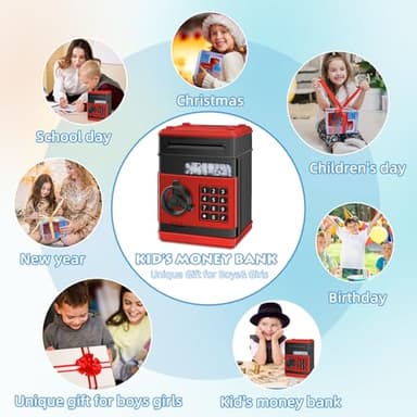 Saidrip Piggy Bank for Kids, Money Bank Toys for Ages 6 7 8 10 11 12 13, Electronic Cash Coin Money Saving Box， Birthday for 8 9 10 Year Old Boys Girls - Image 5