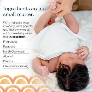 Wipemate EWG-Verified Premium Baby Wipes, 99% Water-Based, Plastic-Free, Ultra-Soft Plant-Based Wipe, Chlorine/Alcohol-Free, pH-Balanced, Hypoallergenic Cruelty-Free with Durable Flip-Top Lid 720-Ct - Image 3